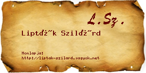 Lipták Szilárd névjegykártya