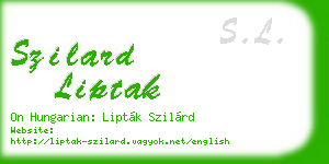 szilard liptak business card