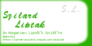 szilard liptak business card